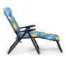 Solenny Super Klappbare Sonnenliege Mit 6 Positionen 114x132x62 Cm, Blue / yellow, One Size