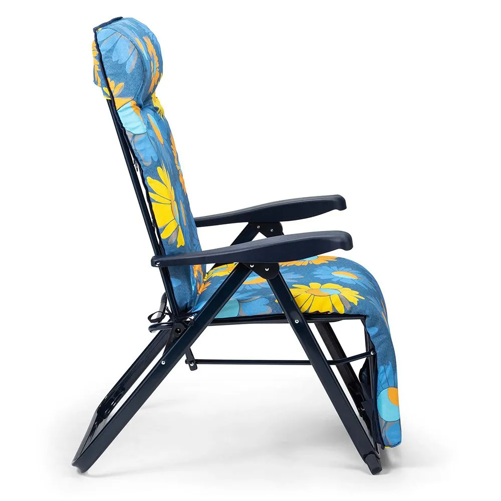 Solenny Super-relax Klappbare Sonnenliege Mit 6 Positionen 114x86x62 Cm unisex, Blue / orange / yellow, One Size Solenny Super-relax Klappbare Sonnenliege Mit 6 Positionen 114x86x62 Cm unisex, Blue / orange / yellow, One Size