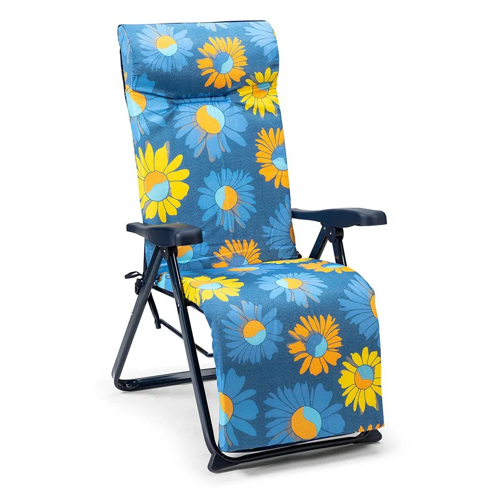 Solenny Super-relax Klappbare Sonnenliege Mit 6 Positionen 114x86x62 Cm unisex, Blue / orange / yellow, One Size Solenny Super-relax Klappbare Sonnenliege Mit 6 Positionen 114x86x62 Cm unisex, Blue / orange / yellow, One Size