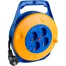 Solera H05vv-f 3g1.5 4 Plugs Kabeltrommel 10 M, Blue / orange, One Size