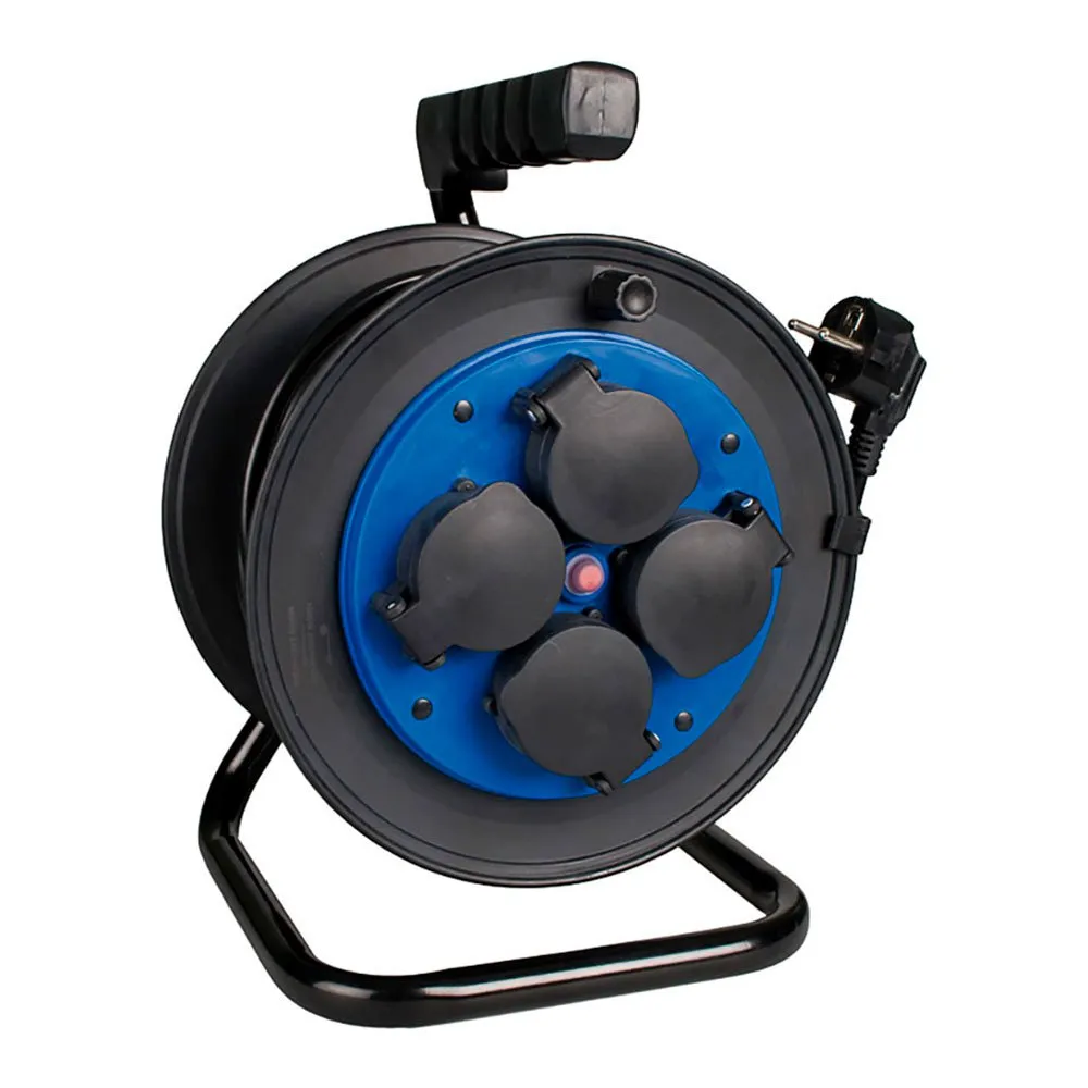 Solera Industrielle Kabeltrommel 7427/1t 4 Steckdosen 50 M, Black / blue, One Size Solera Industrielle Kabeltrommel 7427/1t 4 Steckdosen 50 M, Black / blue, One Size