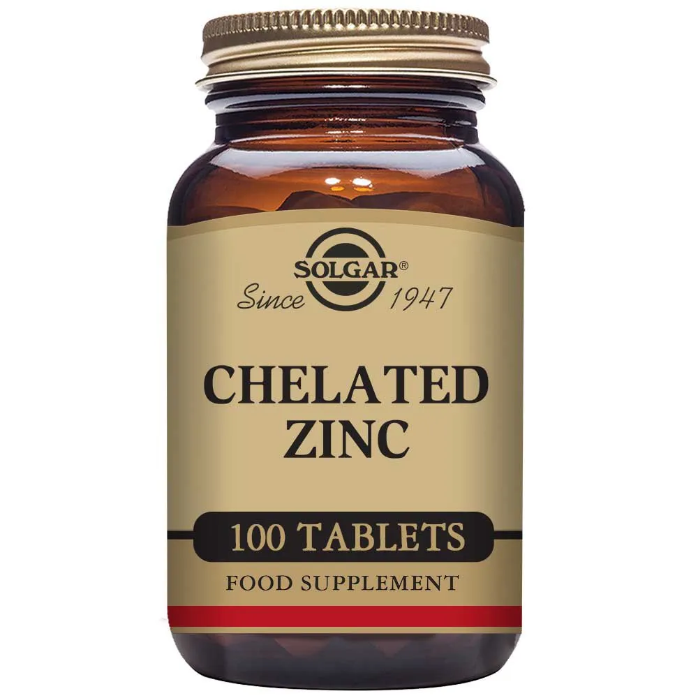 Solgar Chelated Zinc Tabletten 100 Einheiten, Golden, One Size Solgar Chelated Zinc Tabletten 100 Einheiten, Golden, One Size