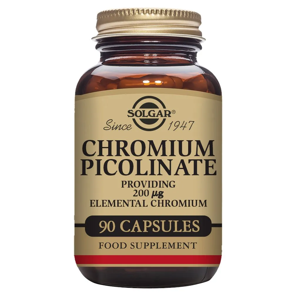Solgar Chrompicolinat 200 Mcg 90, Brown, One Size Solgar Chrompicolinat 200 Mcg 90, Brown, One Size