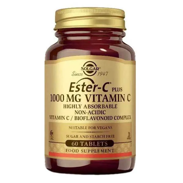 Solgar Ester C Plus 1000mg Vitamin C Tabletten 60 Einheiten, One size Solgar Ester C Plus 1000mg Vitamin C Tabletten 60 Einheiten, One size