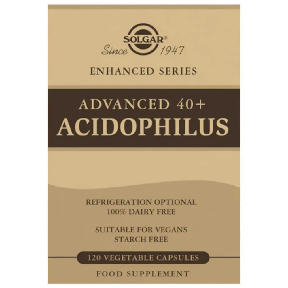 Solgar Fortgeschrittenes 40+ Acidophilus 120 Einheiten, Brown, One Size