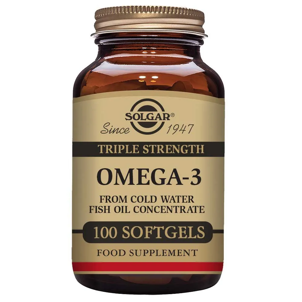 Solgar Omega-3 Dreifachstärke 100 Einheiten, Golden, One Size