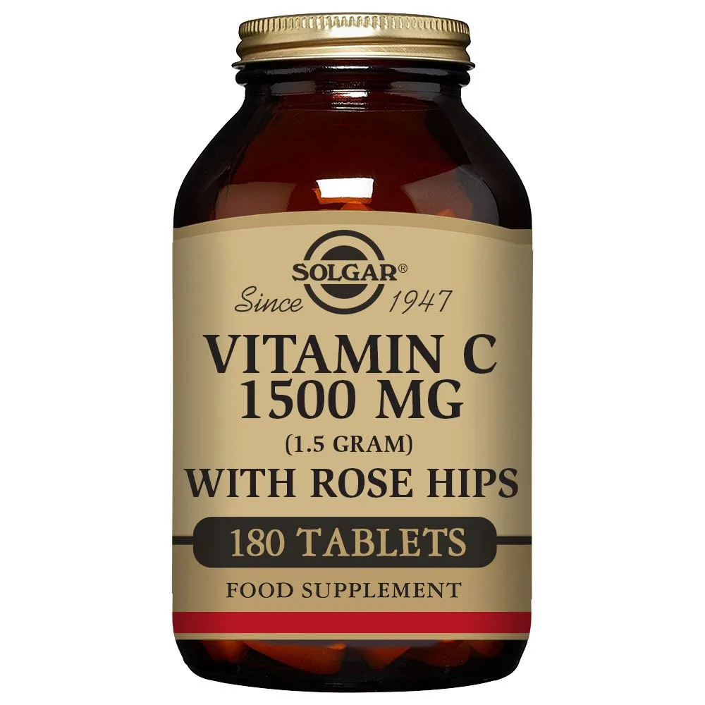 Solgar Rose Hips C 1500mg Tabletten 180 Einheiten, Black, One Size Solgar Rose Hips C 1500mg Tabletten 180 Einheiten, Black, One Size