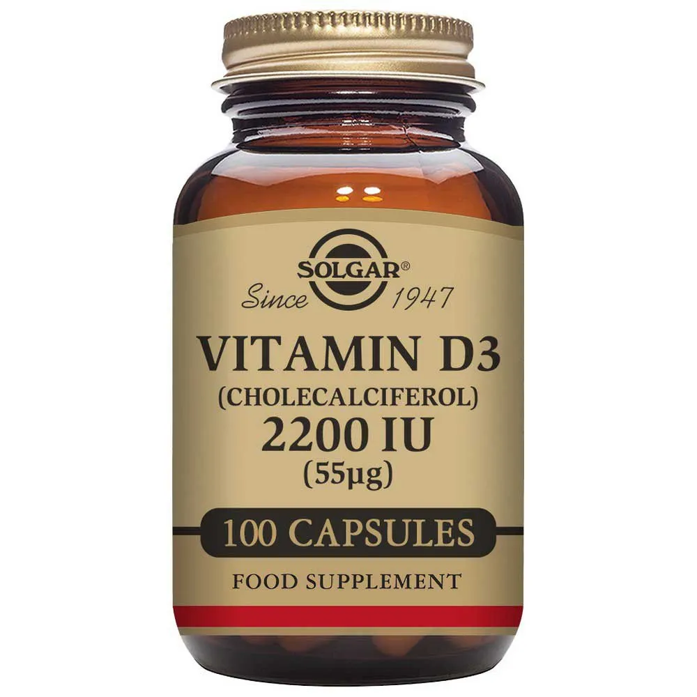 Solgar Vitamin D3 2200 Ie 55 Mcg 100 Einheiten, Brown, One Size Solgar Vitamin D3 2200 Ie 55 Mcg 100 Einheiten, Brown, One Size