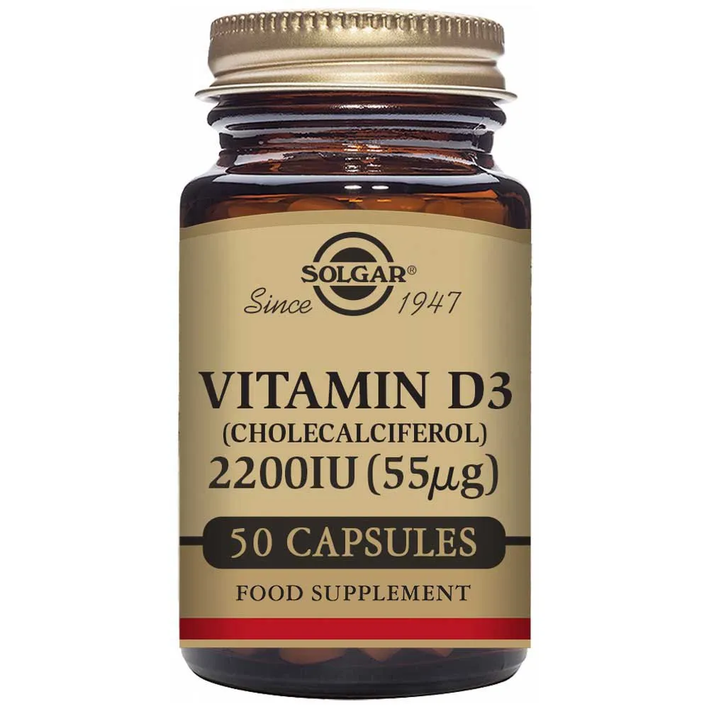 Solgar Vitamin D3 2200 Ie 55 Mcg 50 Einheiten, Brown, One Size