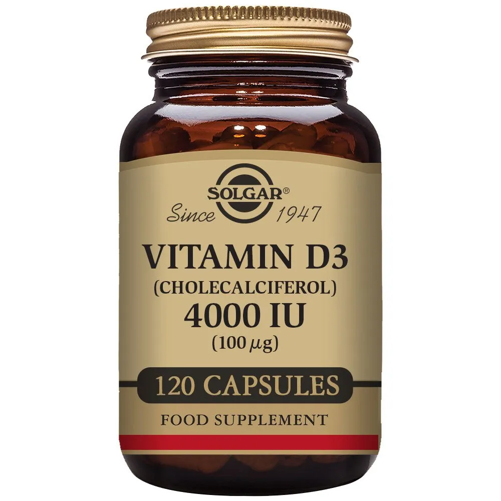 Solgar Vitamin D3 4000 Ie 100 Mcg 120 Einheiten, Brown, One Size Solgar Vitamin D3 4000 Ie 100 Mcg 120 Einheiten, Brown, One Size