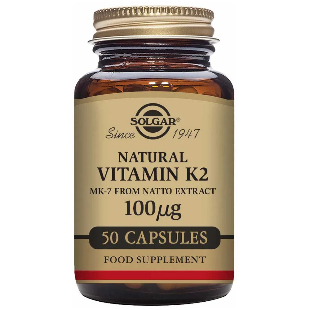 Solgar Vitamin K2 100 Mcg 50 Einheiten, Brown, One Size Solgar Vitamin K2 100 Mcg 50 Einheiten, Brown, One Size