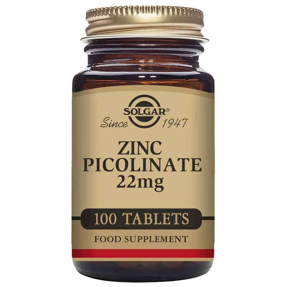 Solgar Zinc Picolinate 22mg Tabletten 100 Einheiten, Brown, One Size Solgar Zinc Picolinate 22mg Tabletten 100 Einheiten, Brown, One Size