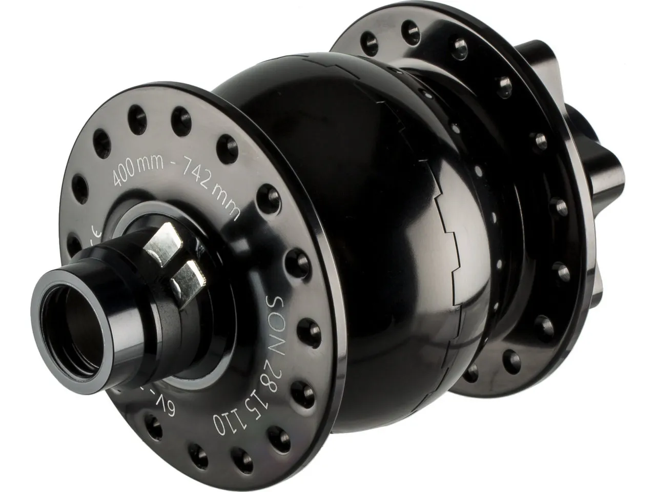 SON 28 15 110 Boost Disc 6-Loch Nabendynamo, Schwarz, 32 Loch SON 28 15 110 Boost Disc 6-Loch Nabendynamo, Schwarz, 32 Loch