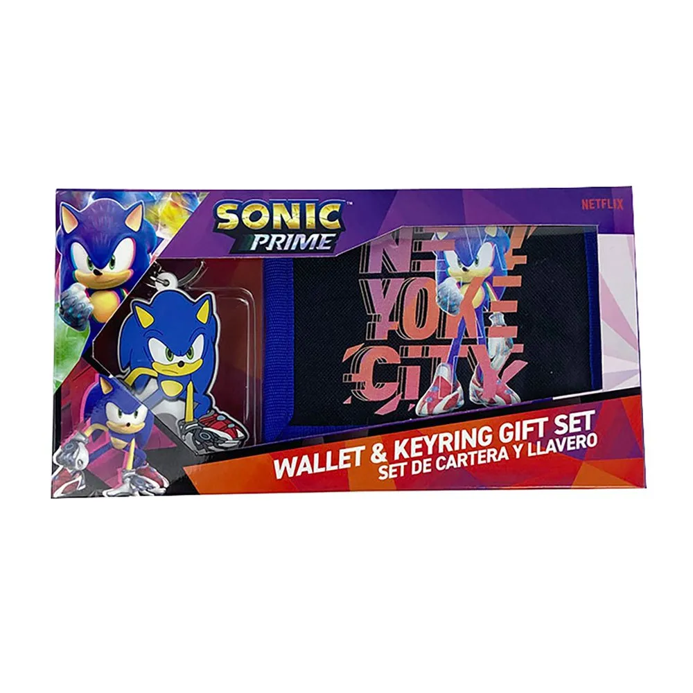 Sonic & Schlüsselanhänger-set Brieftasche, Multicolor, One Size Sonic & Schlüsselanhänger-set Brieftasche, Multicolor, One Size