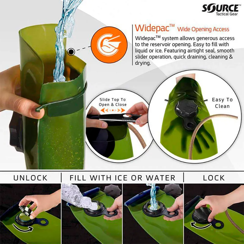SOURCE Wxp Tactical 3l Trinkblase, Green, One Size SOURCE Wxp Tactical 3l Trinkblase, Green, One Size