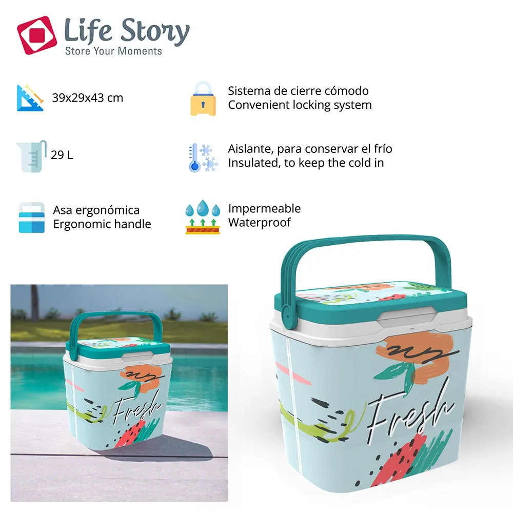 Sp Berner Life Story 29l Fresh Fruit Steife Tragbare Kühlbox, Multicolor, One Size