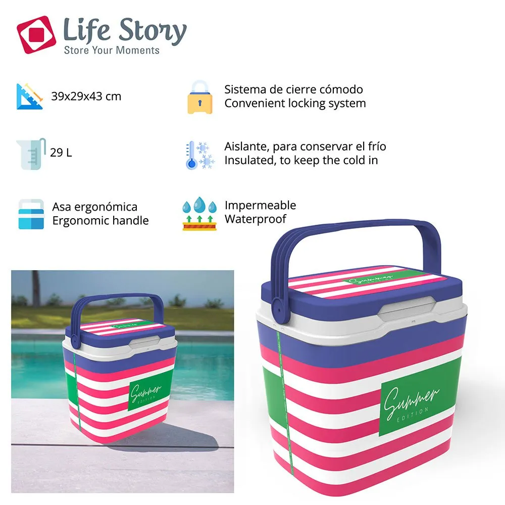 Sp Berner Sb267 Life Story 29l Steife Tragbare Kühlbox, Multicolor, One Size Sp Berner Sb267 Life Story 29l Steife Tragbare Kühlbox, Multicolor, One Size