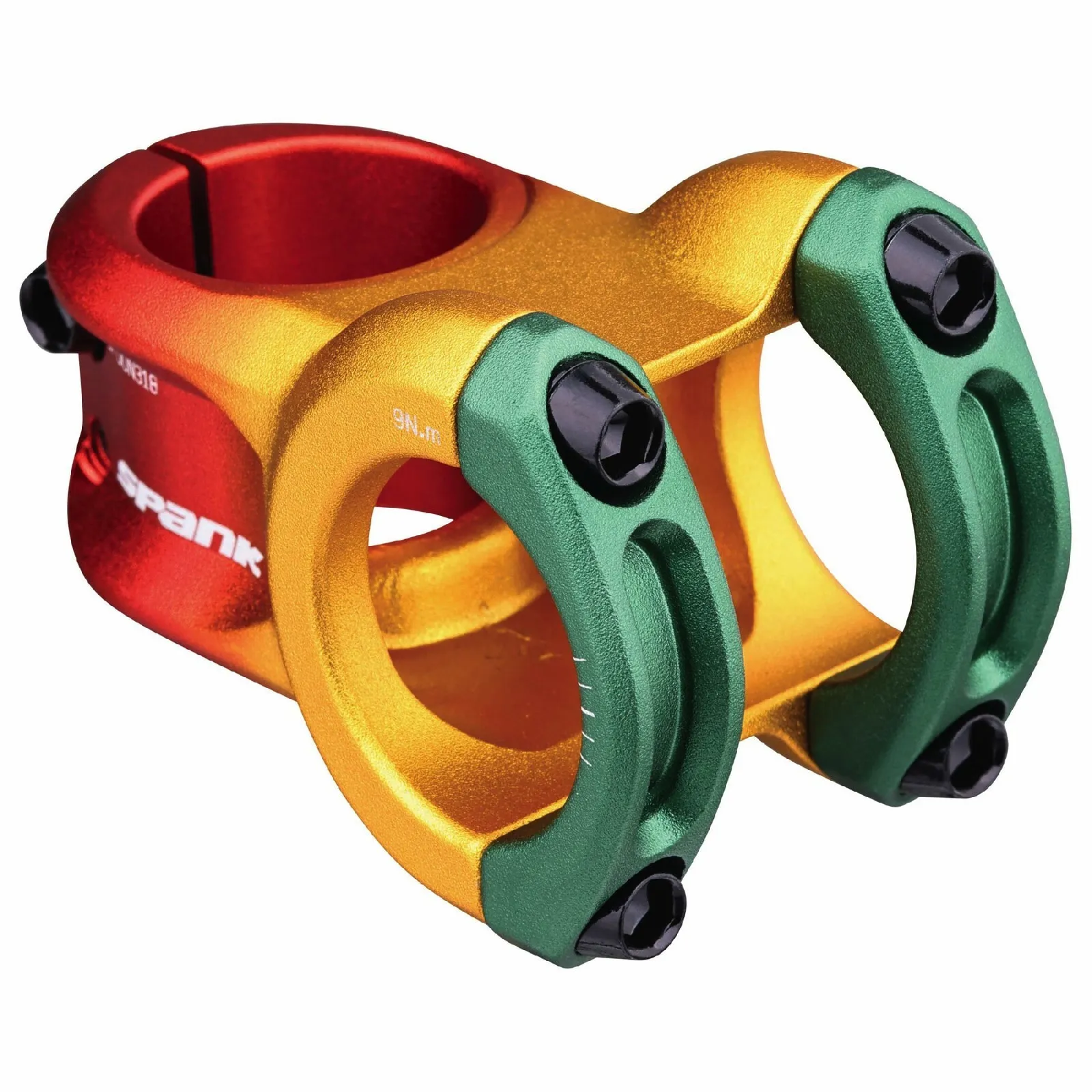 Spank Vorbau Spoon 318 Rasta Edition Unisex, mehrfarbig, 31.8 x 33mm