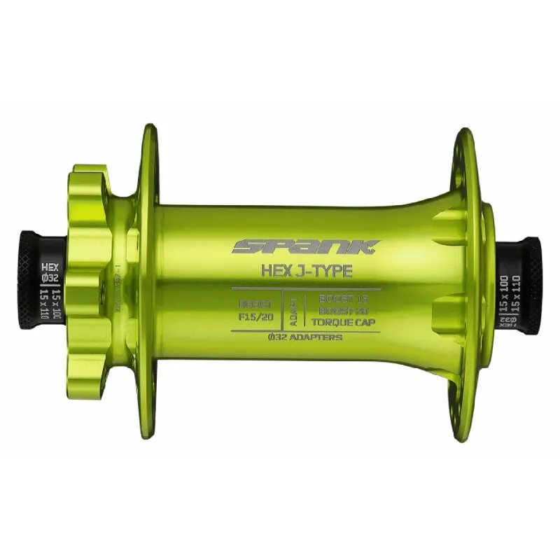Spank Vorderradnabe 32 Löcher HEX J-Type Boost F15/20 Unisex, grün, 15 x 20 x 110mm
