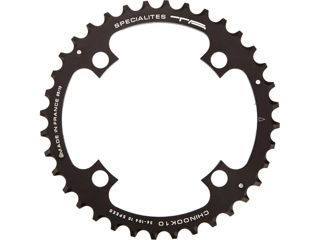 SPECIALITES TA Kettenblatt Chinook11, 4-Arm, Mitte, 104 mm Lochkreis SPECIALITES TA Kettenblatt Chinook11, 4-Arm, Mitte, 104 mm Lochkreis