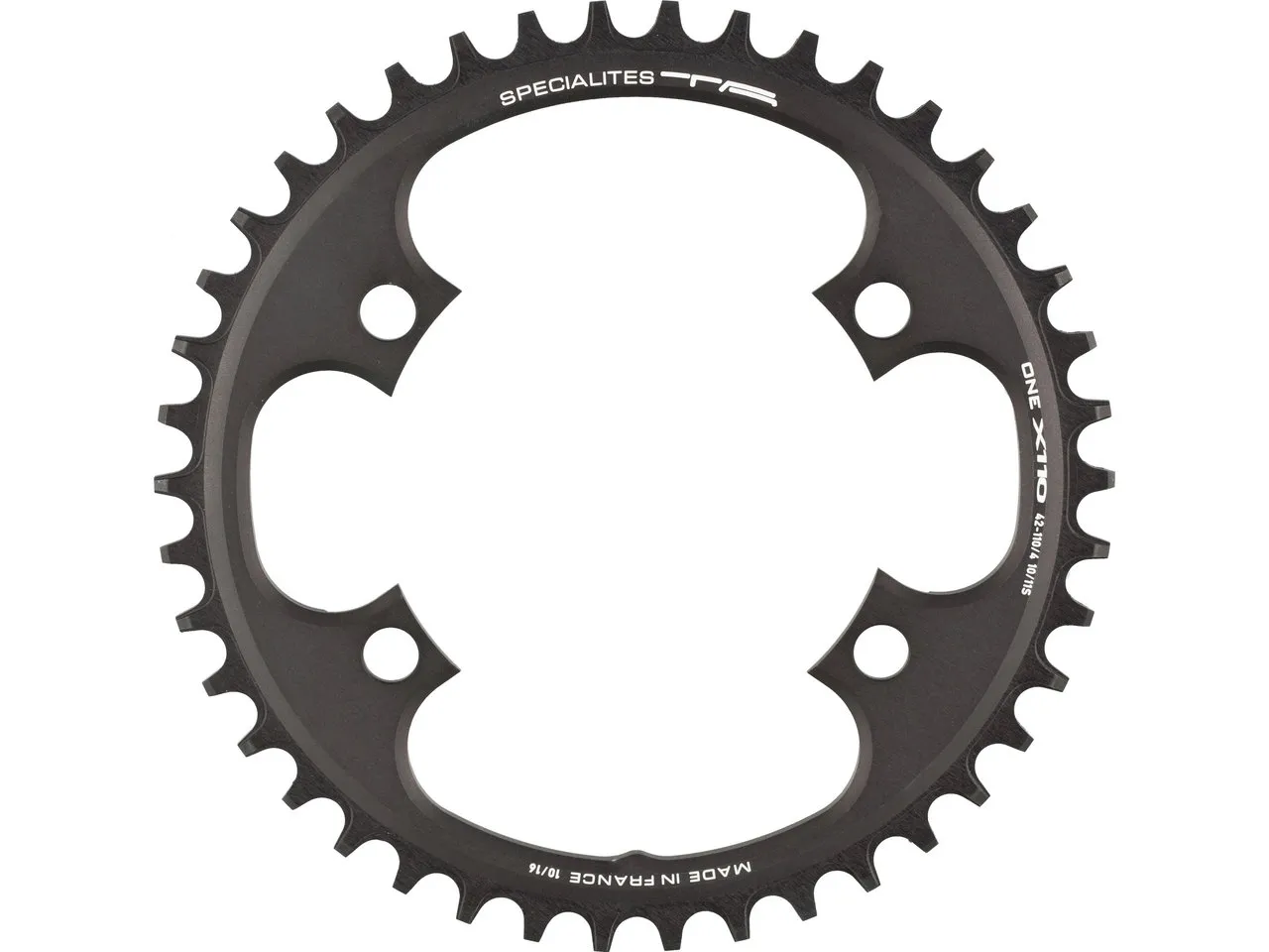 SPECIALITES TA Kettenblatt ONE X110, 4-Arm, 110 mm Lochkreis SPECIALITES TA Kettenblatt ONE X110, 4-Arm, 110 mm Lochkreis