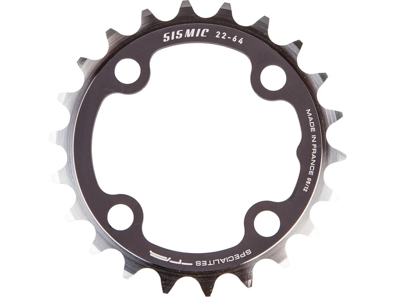SPECIALITES TA Kettenblatt Sismic, XTR FC-M970, 4-Arm, innen, 64 mm Lochkreis, Grau, 22t SPECIALITES TA Kettenblatt Sismic, XTR FC-M970, 4-Arm, innen, 64 mm Lochkreis, Grau, 22t