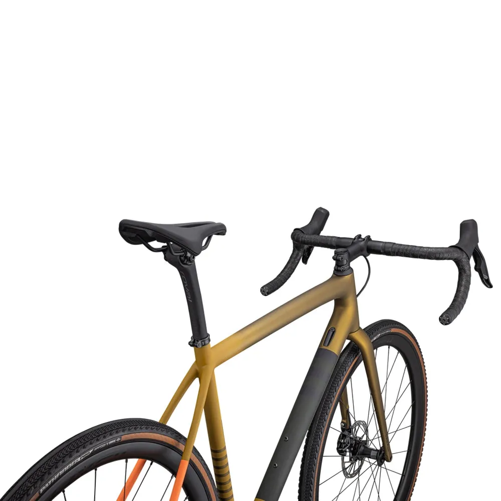 Specialized CRUX Expert Sram Rival AXS Complete Bike Gravel, Glänzend weiß gesprenkelt/taubengrau/papaya/ton/limette Specialized CRUX Expert Sram Rival AXS Complete Bike Gravel, Glänzend weiß gesprenkelt/taubengrau/papaya/ton/limette