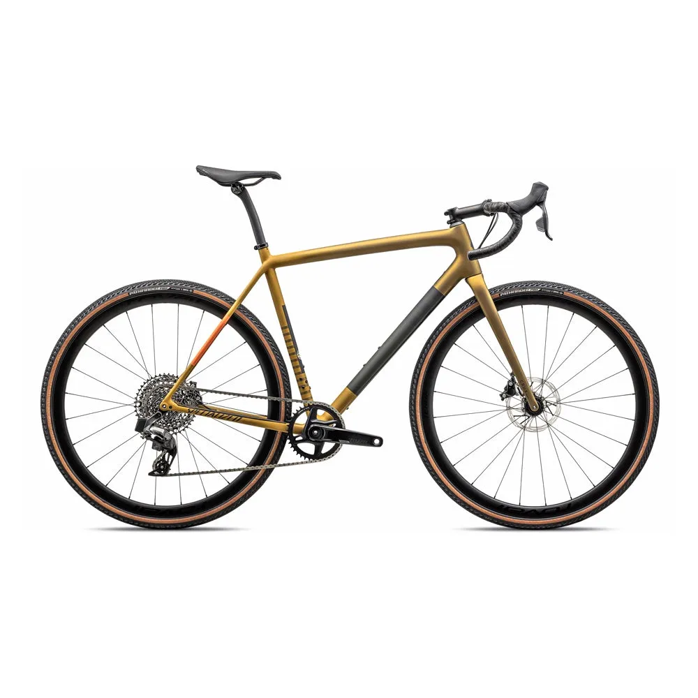 Specialized CRUX Expert Sram Rival AXS Complete Bike Gravel, Glänzend weiß gesprenkelt/taubengrau/papaya/ton/limette Specialized CRUX Expert Sram Rival AXS Complete Bike Gravel, Glänzend weiß gesprenkelt/taubengrau/papaya/ton/limette