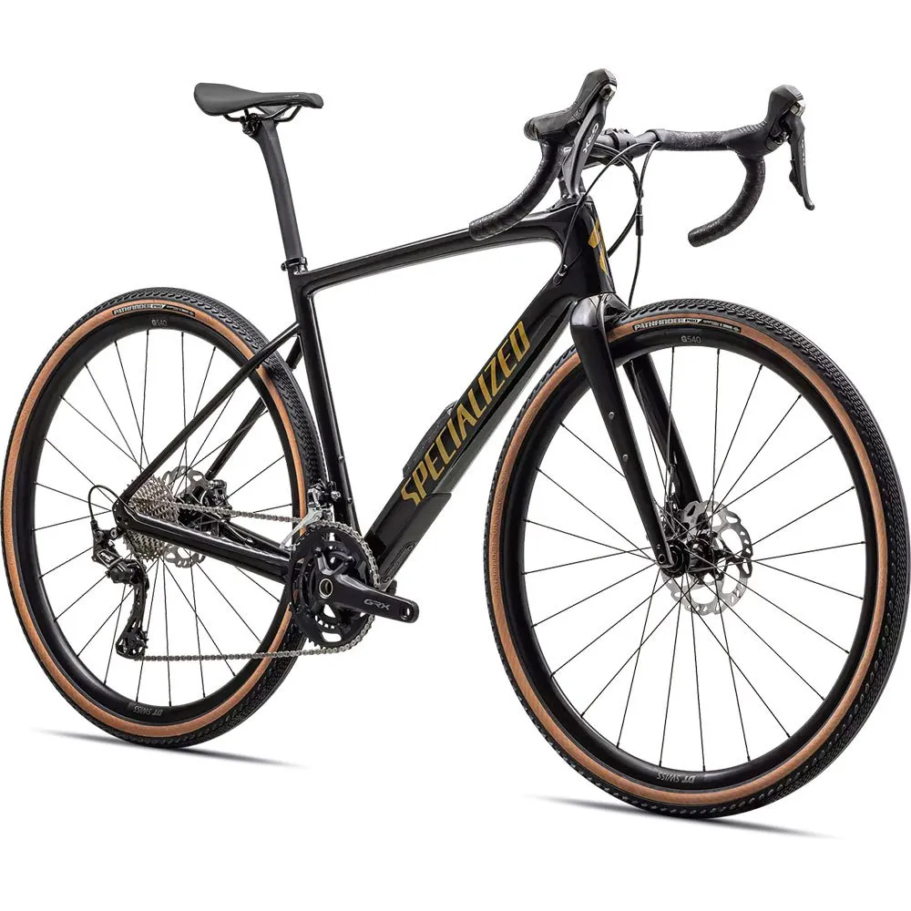 Specialized Diverge Comp Carbon 700 2023 Gravelbike, Obsidian / harvest gold metallic, 49