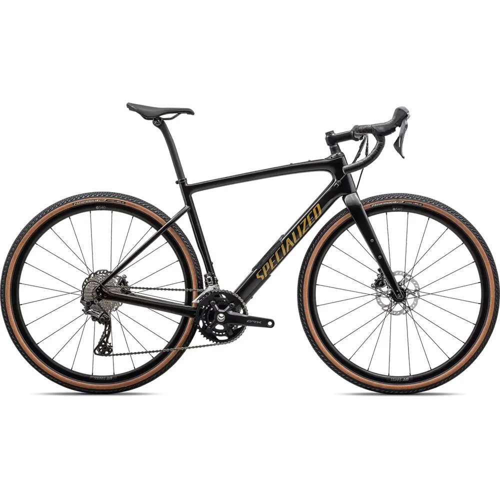 Specialized Diverge Comp Carbon 700 2023 Gravelbike, Obsidian / harvest gold metallic, 49