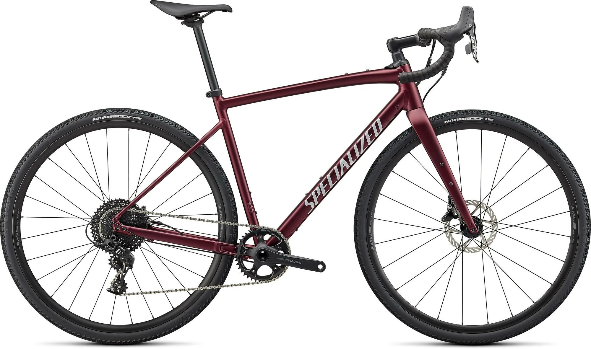 Specialized Diverge Comp E5 Satin Maroon/Light Silver/Chrome/Clean 28" Diamant, Hersteller-satin maroon / light silver / chrome / clean