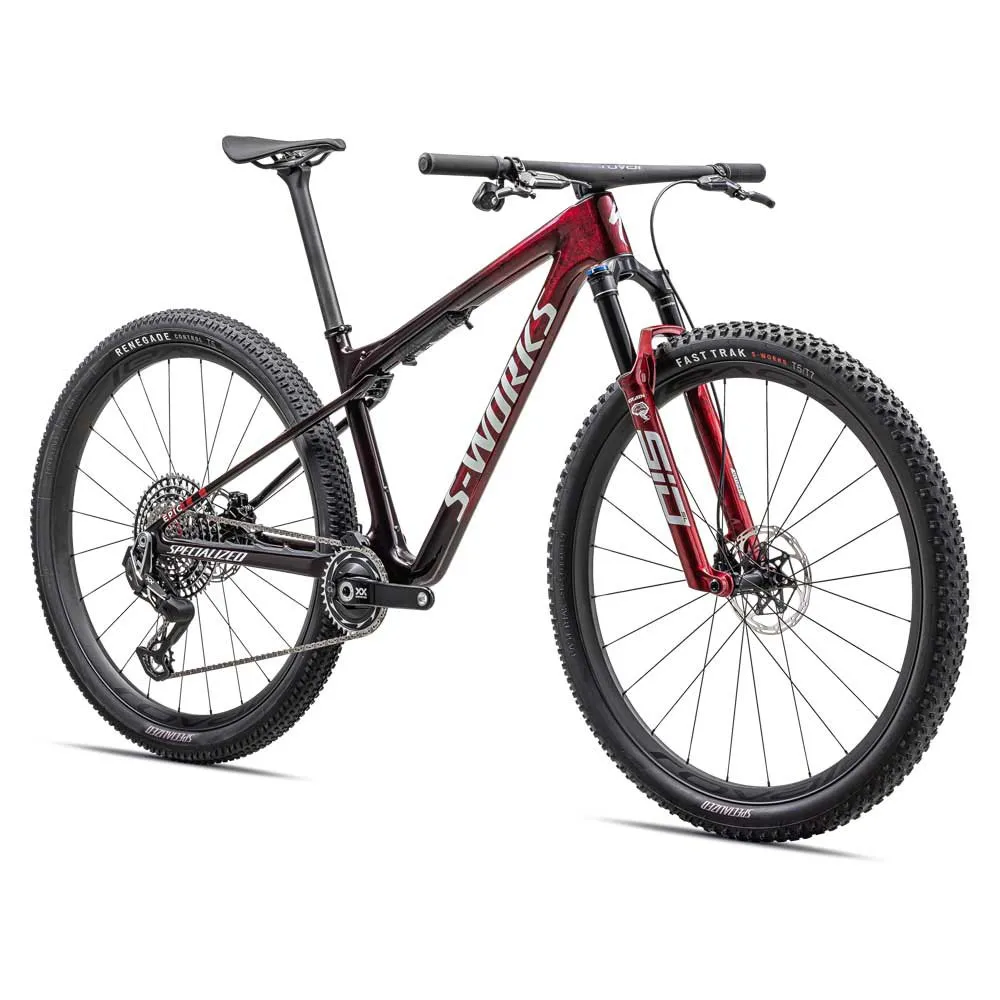 Specialized S-works Epic Wc 29´´ Xx Sl Eagle 2023 Mountainbike, Gloss red tint / flake silver granite / metallic white silver, M Specialized S-works Epic Wc 29´´ Xx Sl Eagle 2023 Mountainbike, Gloss red tint / flake silver granite / metallic white silver, M