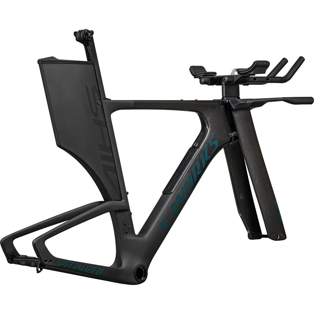Specialized S-works Shiv Ltd 2024 Straßenrahmen, Gloss black nearly black smoke granite teal, XS Specialized S-works Shiv Ltd 2024 Straßenrahmen, Gloss black nearly black smoke granite teal, XS