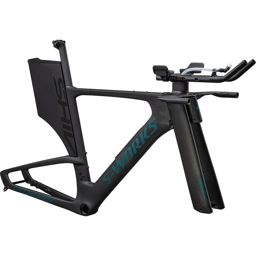 Specialized S-works Shiv Ltd 2024 Straßenrahmen, Gloss black nearly black smoke granite teal, XS Specialized S-works Shiv Ltd 2024 Straßenrahmen, Gloss black nearly black smoke granite teal, XS