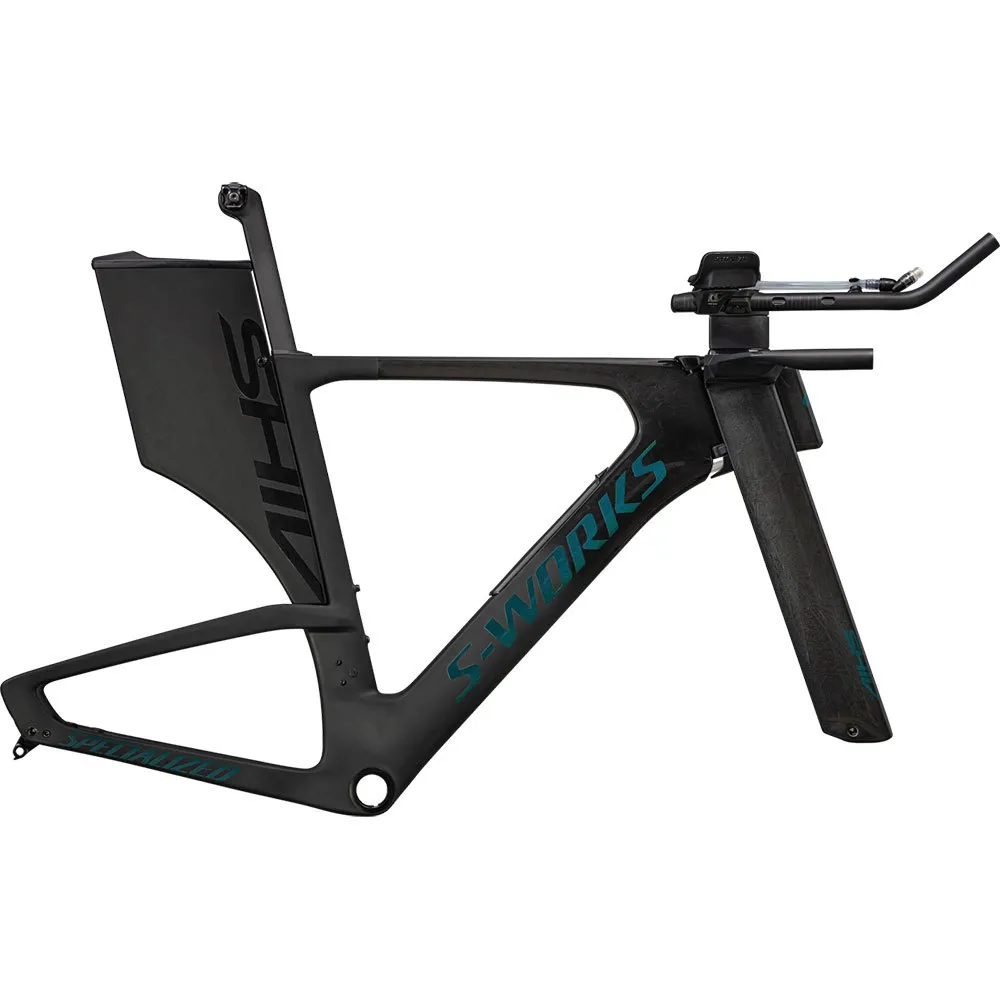 Specialized S-works Shiv Ltd 2024 Straßenrahmen, Gloss black nearly black smoke granite teal, XS Specialized S-works Shiv Ltd 2024 Straßenrahmen, Gloss black nearly black smoke granite teal, XS