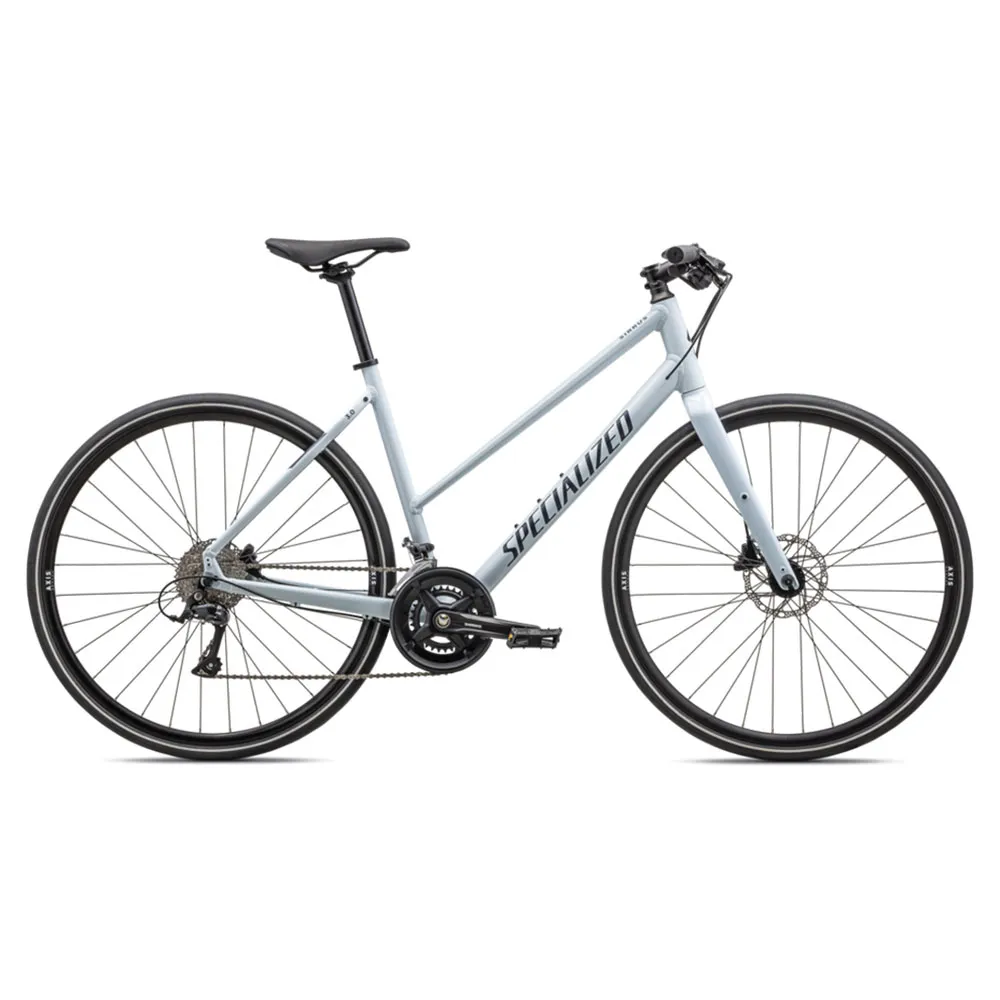 Specialized Sirrus 3.0 Step Through 2023 Fahrrad, Gloss morning mist / satin deep marine reflective, XS Specialized Sirrus 3.0 Step Through 2023 Fahrrad, Gloss morning mist / satin deep marine reflective, XS