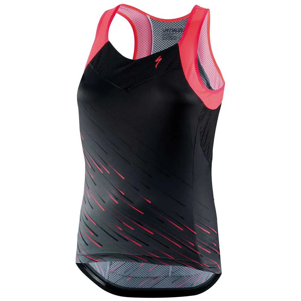 Specialized Sl ärmelloses T-shirt, Black / acid pink, L