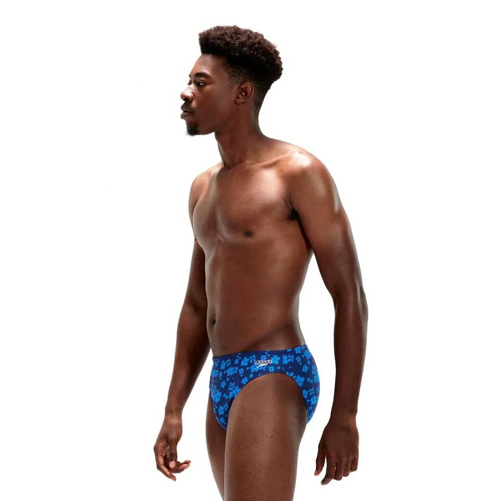 Speedo 5 Cm Allover Badeslip, Ammonite / bondi blue Speedo 5 Cm Allover Badeslip, Ammonite / bondi blue