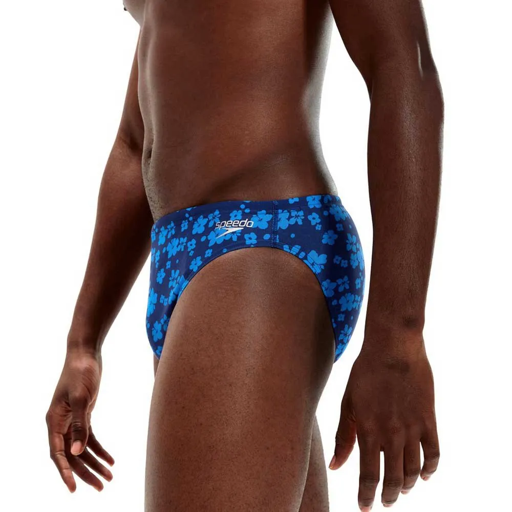 Speedo 5 Cm Allover Badeslip, Ammonite / bondi blue Speedo 5 Cm Allover Badeslip, Ammonite / bondi blue