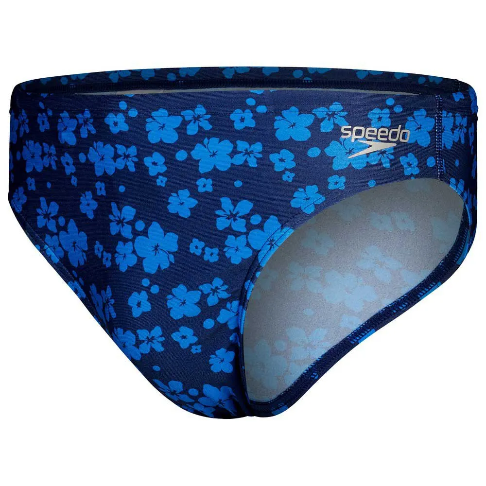 Speedo 5 Cm Allover Badeslip, Ammonite / bondi blue Speedo 5 Cm Allover Badeslip, Ammonite / bondi blue