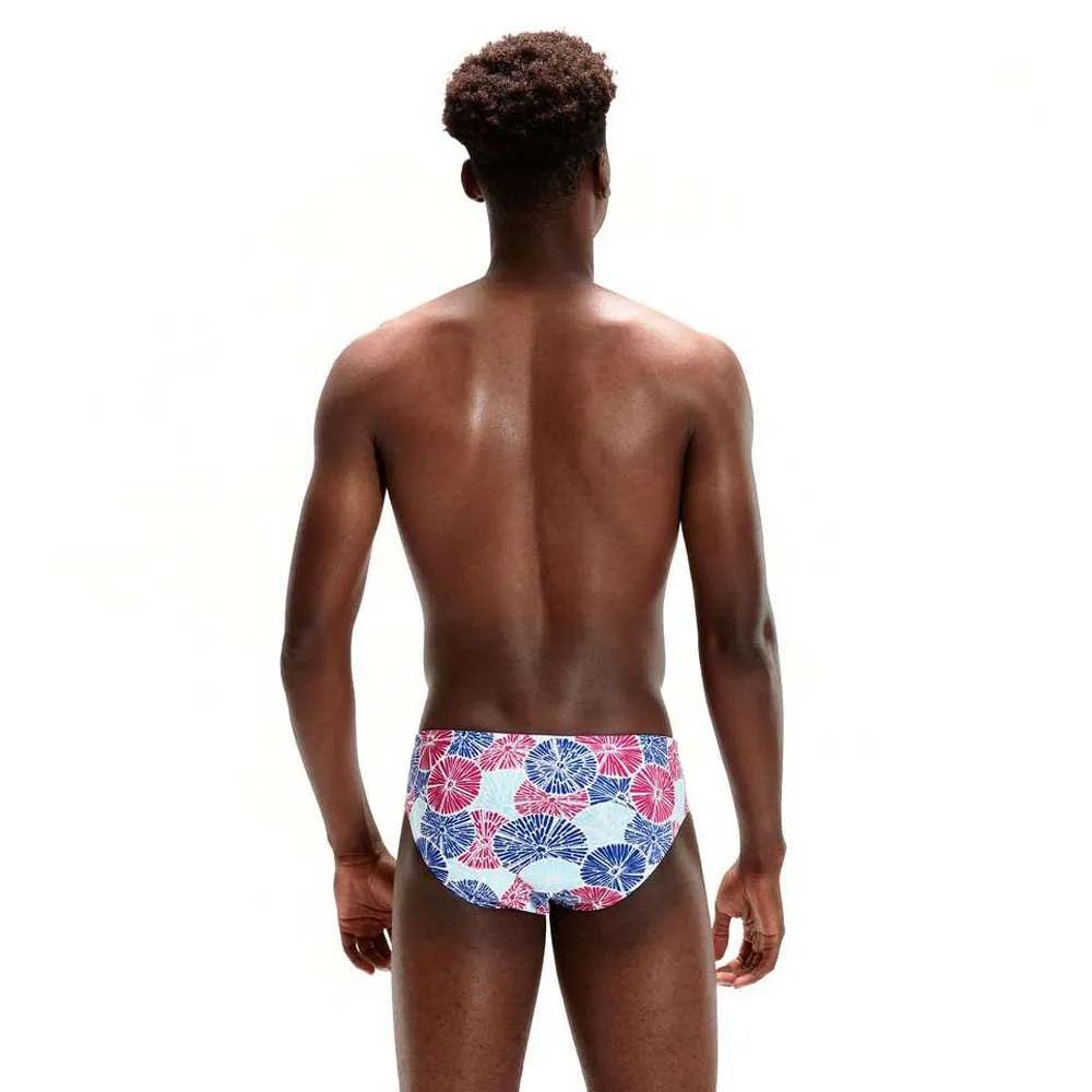 Speedo 8 Cm Allover Badeslip, Chroma blue / electric pink / white / aquasplash Speedo 8 Cm Allover Badeslip, Chroma blue / electric pink / white / aquasplash