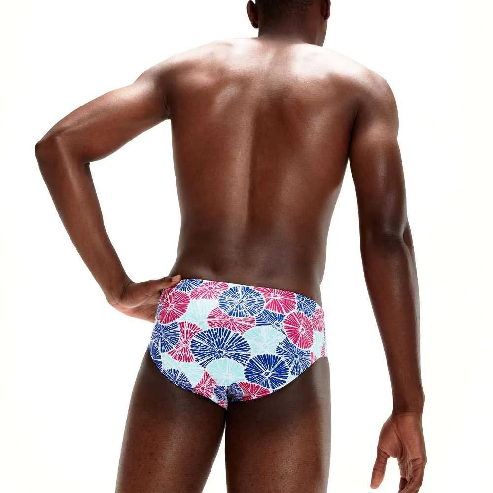 Speedo 8 Cm Allover Badeslip, Chroma blue / electric pink / white / aquasplash Speedo 8 Cm Allover Badeslip, Chroma blue / electric pink / white / aquasplash
