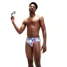Speedo 8 Cm Allover Badeslip, Chroma blue / electric pink / white / aquasplash