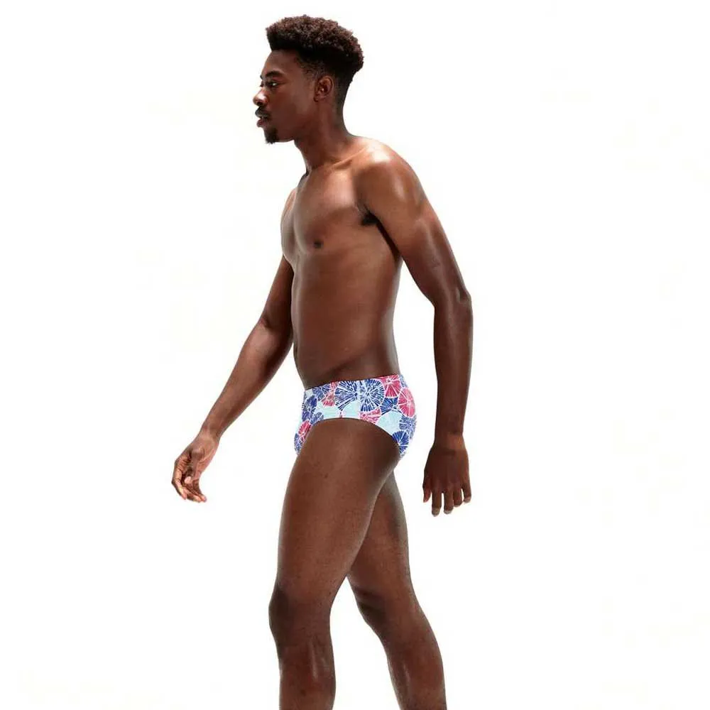 Speedo 8 Cm Allover Badeslip male, Chroma blue / electric pink / white / aquasplash Speedo 8 Cm Allover Badeslip male, Chroma blue / electric pink / white / aquasplash