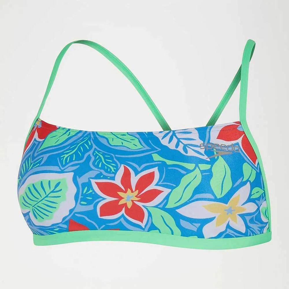 Speedo Allover Cross Back Crop Bikinioberteil Speedo Allover Cross Back Crop Bikinioberteil