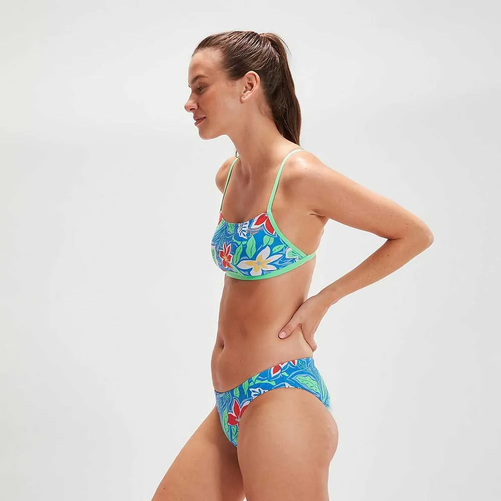 Speedo Allover Cross Back Crop Bikinioberteil Speedo Allover Cross Back Crop Bikinioberteil