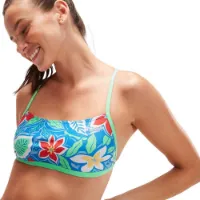 Speedo Allover Cross Back Crop Bikinioberteil female