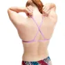 Speedo Allover Digital Cross Back Crop Top Bikinioberteil