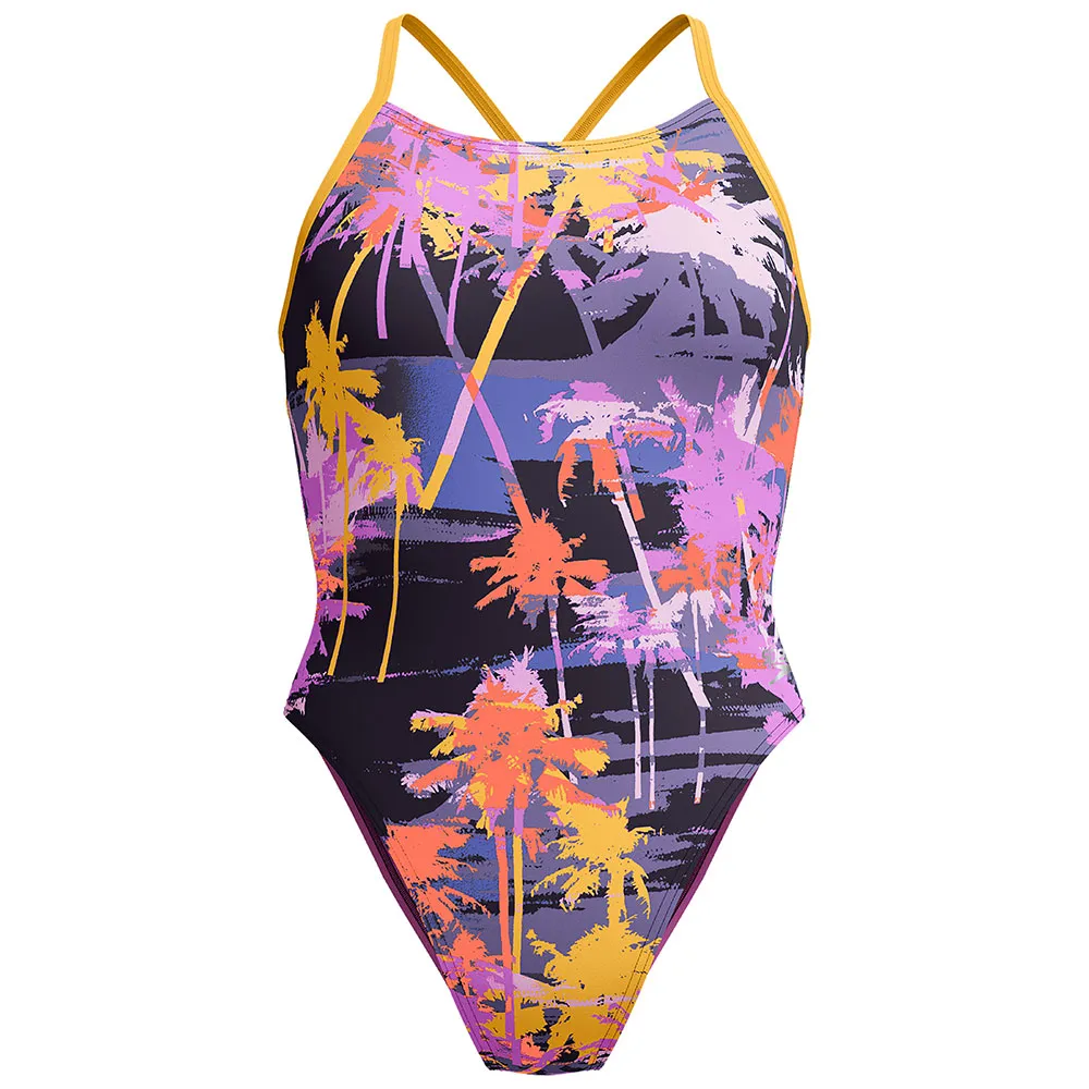 Speedo Allover Digital Lattice Tie-back Badeanzug female Speedo Allover Digital Lattice Tie-back Badeanzug female