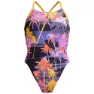 Speedo Allover Digital Lattice Tie-back Badeanzug female